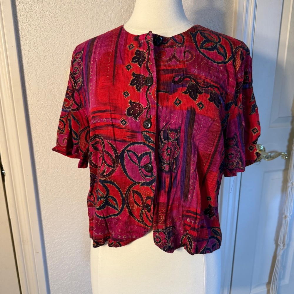 Vintage Cropped Button Up